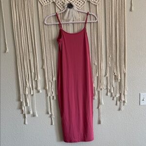 Midi dress with slit